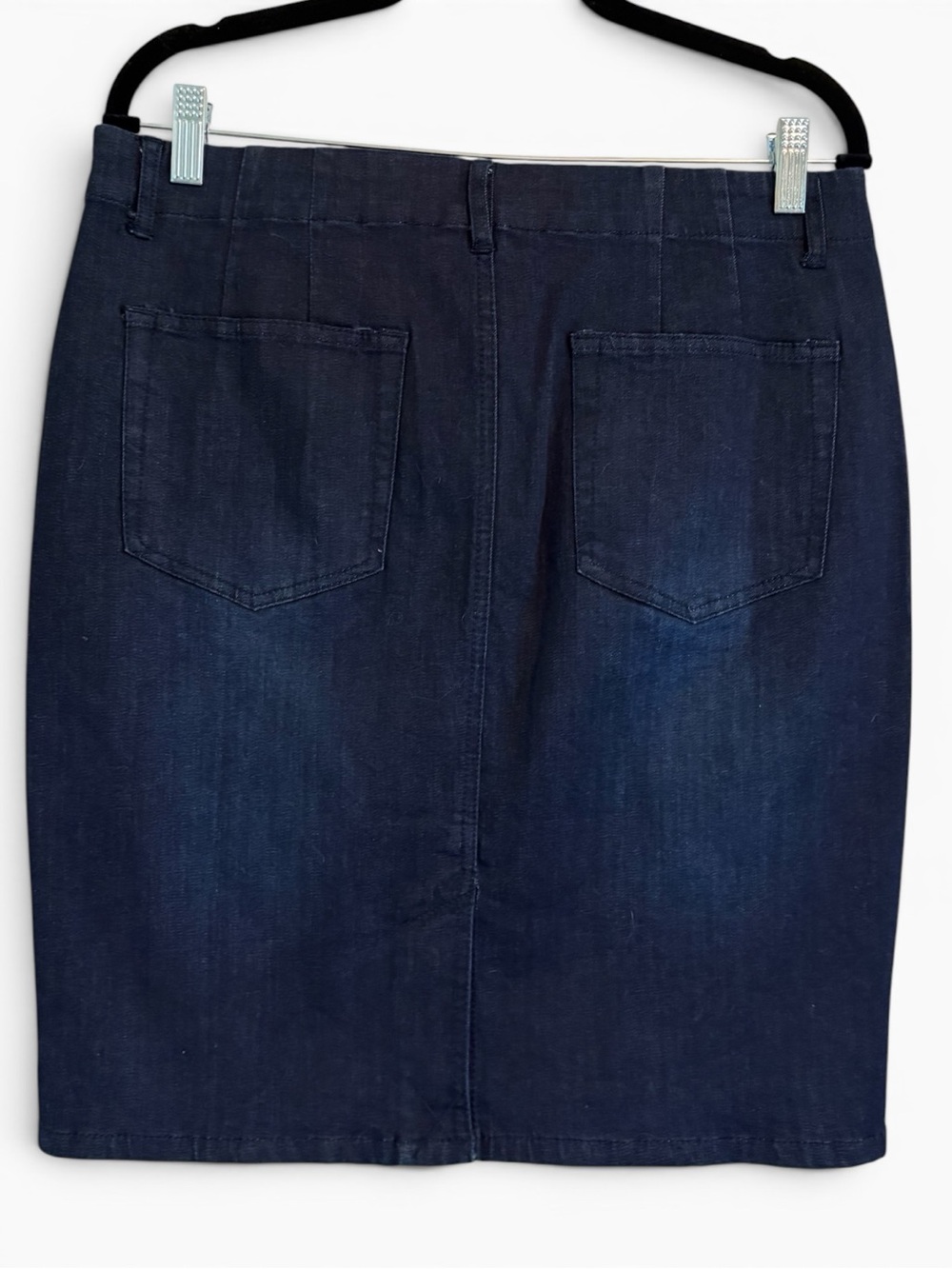 J. Jill Indigo Denim Pencil Skirt | Cotton Blend | Size 10 - Picture 3 of 12